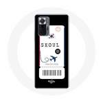 Coque pour Xiaomi Redmi Note 10 Pro Billet d'avion Seoul Cor&eacute;e du Sud
