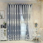 Užuolaidos Europos dvisluoksnės Užuolaidos Verpalai Svetainė 170*270cm*2pcs tamsiai mėlyna spalva