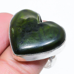 Natural Green Labradorite Gemstone 925 Sterling Silver Ring Size 8.5 f3v00