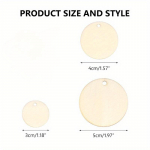 300 vnt. 3/4/5 cm apvali pakuotė medinė 2 cm 3 cm 4 cm 5 cm apskritimai Natūralūs diskai Tu&scaron;ti ženklai Amatai Vestuvių vakarėlis Dovanų etiketė Pakabinkite atvirukus 300pcs