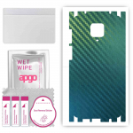 Apgo apsauginis odos lipdukas nugarai ir &scaron;onams, suderinamas su Xiaomi Redmi Note 9 Pro, Full Wrap plėvele, folija, vinilu &ndash; anglies chameleono ra&scaron;tas CAKA1