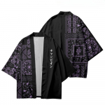 Purpuriniai vyri&scaron;ki japoni&scaron;ki drabužiai Yukata vyri&scaron;kas samurajų kostiumas Haori Obi Beach vyri&scaron;kas kimono megztinis Japoni&scaron;ka striukė gatvės drabužiams XS