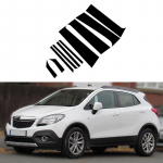 10 vnt blizgių juodų automobilio lango statramsčių stulpelių apdailos dangtelių, tinkančių &bdquo;Opel Mokka X 2016&ndash;2019&ldquo; automobilių lipdukams
