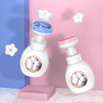 300 ml gėlių dozatorius Skystas muilas gėlių putos rankų muilo buteliuko siurblys Floret Bubbler vaikams plastikinis presavimo tipas galvutės i&scaron;pilstymas rožinė