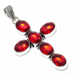 Natural Mozambique Garnet Gemstone 925 Sterling Silver Pendant 2.99 s6v90