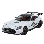 1/24 Mercedes Benzs AMG GT lydinio miniatiūrinis automobilis Metalinis liejimo būdu pagamintas mastelinis automobilio modelis Garsas ir &scaron;viesa Kolekcija Vaikų žaislinės transporto priemonės Dovanos balta