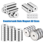 Neodimio magnetai su skylutiniu retųjų žemių skyliniu magnetu, skirtu &scaron;aldytuvo kruizinėms užuolaidoms &bdquo;pasidaryk pats&ldquo; 8x3-3mm 25pcs
