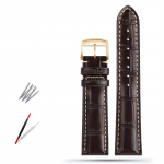 Klasikinis 19MM 20MM 21MM karvės odos laikrodžio dirželis Longines Masters Collection L3 L4 L2.628/L2.673 laikrodžiui su drugelio užsegimu 19mm