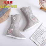 Etniniai siuvinėti moteri&scaron;ki batai Hanfu batai žieminiai auk&scaron;takulniai moteri&scaron;ki batai &scaron;ilti bijūnų gėlėmis siuvinėti batai Moteri&scaron;ki medžiaginiai batai 35