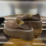 Leopardo platformos moteri&scaron;ki mokasinai Mados zom&scaron;iniai vidutinio kulno batai Dizainerio laisvalaikio batai 2025 m. tendencija Žiemos naujas prekės ženklas Chaussures Lady 35 ruda