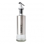 Nerūdijančio plieno virtuvės druskos, alyvuogių aliejaus acto padažo prieskonių laikymo butelis 4 juoda