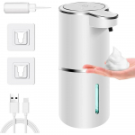Automatinis muilo dozatorius bekontaktis putojantis muilo dozatorius 380 ml USB įkraunamas elektrinis 4 lygių reguliuojamas putplasčio muilo dozatorius