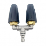 360 laipsnių besisukantis turbo antgalis 4-6 GPM 4000 PSI Lengvai montuojamas Greita jungtis Dvigubas turbo antgalis Auk&scaron;to slėgio plovimo priedai mėlyna