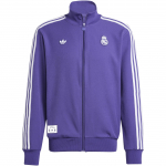 Adidas Originals Real Madrid Futbolo Sportinė Laisvalaikio Patogi Klasikinė Dryžuota Retro Stovinti Apykaklė Striukė Vyri&scaron;ka Striukė Violetinė JF2582 3XL