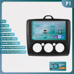 Ossuret Android13 Automobilio radijas Ford Focus 2 3 Mk2 Mk3 2004-2011 Multimedia Vaizdo grotuvas Navigacija I&scaron;manusis ekranas GPS 2Din Carplay 4G Automobilinis stereosistemos P1 B 4Core 1G 32G