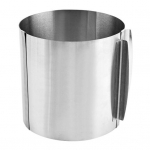 Reguliuojamas torto žiedas kepimui ir dekoravimui Nerūdijančio plieno kepimo įrankis desertams Universalus apvalus torto formos indas namų kepėjams 15 cm