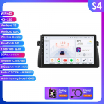 Ossuret 2 Din Android automobilio radijas BMW E46 M3 1999 -2006, Carplay Andriod Auto Multimedia Stereo Bluetooth 9 colių i&scaron;manusis ekranas SWC RDS OBD2 SWC S4 8Core 4G 32G