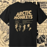 Vintažiniai Arctic Monkeys Mar&scaron;kiniai Roko muzikos albumas Turas Graphic Tee Unisex mar&scaron;kinėliai vyrams Moteri&scaron;ki mar&scaron;kinėliai Medvilnė Prabangios sėlenos S