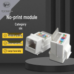 CAT6 RJ45 90 laipsnių tinklo skydelio modulio jungtis