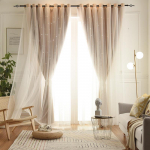 Modernus dvigubo sluoksnio žvaigždžių užtemdančio audinio užuolaidos miegamajam ir svetainei 1.5*2.7 Eyelet (shortening available)
