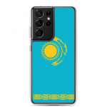 Telefono dėklas - Samsung - Galaxy S21 Plus - Kazachstano vėliava - Mink&scaron;tas - Daugiaspalvis