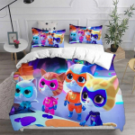 Super Katytės Kittydale Patalynės Komplektas Animacinis Katės Lova Reikmenų Rinkinys Vaikams Antklodės Užvalkalas Lovos Antklodės Komplektas Patalynė Gimtadienio Dovanos 100x135cm