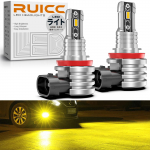 RUICC H8 H11 H16 LED rūko žibintas, Sprogstama &scaron;viesa, 3000K geltona, Transporto priemonės patikra, 10 000 H8 H11 LED, dark color geltona