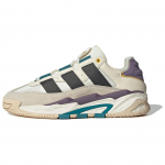 Adidas Originals Niteball 1.0 Audinys Apvalus pir&scaron;tas Suvarstomi Žemi Gyvenimo būdo sportbačiai Unisex sportbačiai &Scaron;viesiai pilki ID1120 36