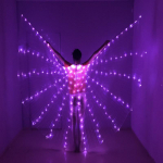 Helovino LED &scaron;viečiantys drugelio sparnai kostiumas Without Telescopic Rod