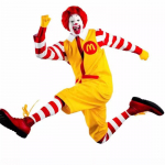 Sveiki kostiumas McDonald's dėdės kostiumo karnavale klouno personažas 110cm yellow