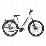 Elektrinis dviratis - JOBOBIKE - Prabangus - 250 W - 36 V - 15 Ah - Vidutinės pavaros variklis - 27,5 colio - Baltas balta
