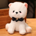 22cm pliu&scaron;inis Pomeranijos &scaron;uo lėlė, simuliacinis baltas &scaron;uo, i&scaron;kam&scaron;a, žaislai, super realisti&scaron;kas žaislas gyvūnų mylėtojams, prabangi namų dekoracija 22cm juoda