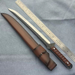 Sashimi peilis su dėklu &Scaron;efo mėsos kapoklis Tynny Pjaustymo Sushi Ham 10Cr15MoV plieno a&scaron;menys Rankomis kalta Virtuviniai peiliai Medinė rankena 30cm Blade