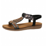 Moteri&scaron;ki plei&scaron;tiniai bohemi&scaron;ki sandalai vasarai, nauji, retro, atviru pir&scaron;tu, paplūdimio batai, sandalai, moteri&scaron;ki kasdieniai platforminiai, su kalnų kri&scaron;tolu, Sandalia Mujer Verano 36 juoda