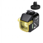 Magicshine EVO 1700 tvirtinamas po vairu dviračio žibintas naktiniam važiavimui, USB-C įkraunamas dviračio priekinis žibintas, IPX 6 dviračio priekinis žibintas kelių dviratininkams one size juoda