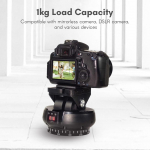 Motorizuotas Pan Tilt HD Panoraminis HD 360 Laipsnių Sukimosi Panoraminis Trikojis HD 100M Belaidis Nuotolinio Valdymo Pultas 9 Greičio Lygiai Reguliuojami 1kg Keliamoji Talpa su Telefonu