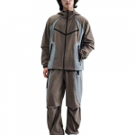 Nike Tech vyri&scaron;kas Dri FIT austas spalvų blokų Windrunner laisvas &scaron;varkas IH8462-289 M ruda