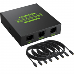 LiNKFOR Optinis skaitmeninis 1 į 3 lydinio optinis kabelis, suderinamas su SPDIF/TosLink skirstytuvu, įvestimi, i&scaron;vestimis, LPCM2.0, DTS, Dolby-AC3 suderinamas, korpusas,