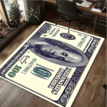 Pinigų kilimas - Namų kilimas Biuro dekoratyvinis kilimas Svetainei Miegamajam Durų kilimėlis Grindų kilimas Kompiuterio kėdės zonos kilimas 100x120cm( 39x47in )