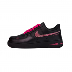 Nike Air Force 1 Pink Diamond Knight Atsparūs trinčiai Žemi Kateboardo Batai Unisex Juodi CW2288-001(Komanda935-) 38.5