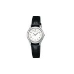 SEIKO SELECTION 30 metrų atsparumo vandeniui moteri&scaron;kas laikrodis juodas odinis dirželis Kvarcinis odinis dirželis moteri&scaron;kas laikrodis baltas ciferblatas STTC005 juoda