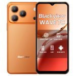 Blackview WAVE 7C 4G AI i&scaron;manusis telefonas 16GB+128GB 6.56 Android 16 5000mAh Mobilusis telefonas 4+128 oranžinė