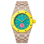 Pažangus deimantinio stiliaus cinko lydinio metalinis dėklas ir dirželio modifikavimo rinkinys, skirtas AP X Swatch Royal Pop, keičiamas į laikrodį For Royal Pop&Excluding Watches blue