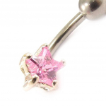Les Tr&eacute;sors De Lily [C3692] - Body Piercing 'Etoile' Rose ry&scaron;kiai rožinė