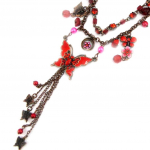 Les Tr&eacute;sors De Lily [E4355] - Collier Cr&eacute;ateur 'Mulan' rouge/ Rouge raudona