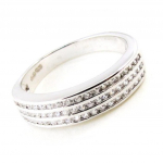 Alliance Argent 'D&eacute;esse' blanc argent&eacute; (rhodi&eacute;) - 5 mm