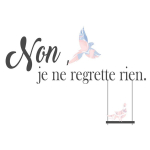 Les Tr&eacute;sors De Lily [Q4802] - Planche de stickers 'Messages' (Non je ne regrette rien - colombes) - 20x70 cm juoda