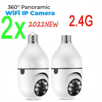 1080P 200W E27 2,4 GHz ir 5 GHz Wi-Fi IP kamera lauke 4X skaitmeninis priartinimas AI žmogaus aptikimo belaidžio fotoaparato apsaugos CCTV kamera 2PCS 2.4G