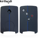 Silikoninis automobilio rakto dėklas, skirtas Renault Duster Kaptur Clio Captur Logan Megane 2 3 Laguna Fluence Zoe Koleos Scenic Danilo Nema mėlyna