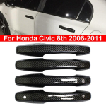 &bdquo;Honda Civic&ldquo; 8 2006 m. 2007 m. 2008 m. 2009 m. 2010 m. 2011 m. Automobilio anglies pluo&scaron;to stiliaus i&scaron;orinių durų rankenų formavimo dangtelio apdailos apdaila gray